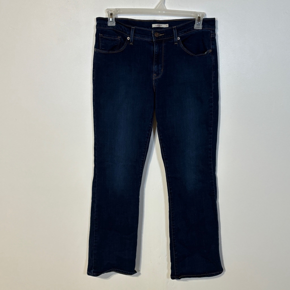 Levi's Classic Bootcut Blue Jeans Women’s Size 12 Dark Wash Zipper Fly Mid Rise - Picture 3 of 13